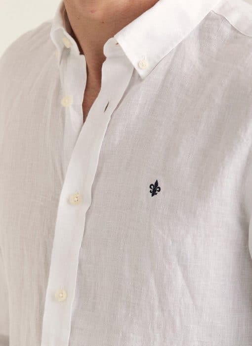 Morris Stockholm Douglas BD Linen Shirt White