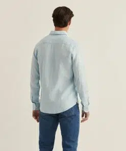 Morris Stockholm Douglas Linen Shirt Light Blue