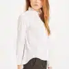 Knowledge Cotton Apparel Jacinta A-Shape Shirt Bright White
