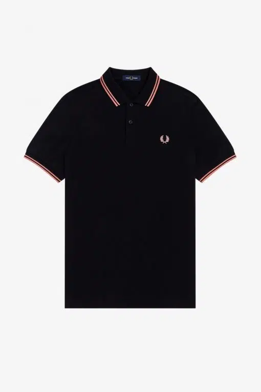 Fred Perry M3600 Pique Black/Pink Peach