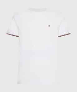 Tommy Hilfiger Cuff Tipping Tee White