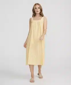 Holebrook Stina Sun Dress Pale Yellow/White