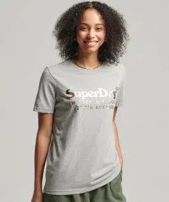 Superdry Vintage Venue Interest T-Shirt Grey Marl