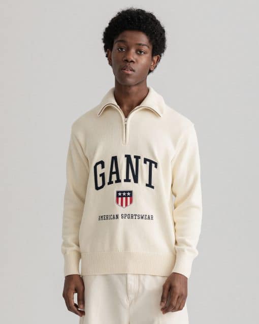 Gant Retro Shield Sweater Cream