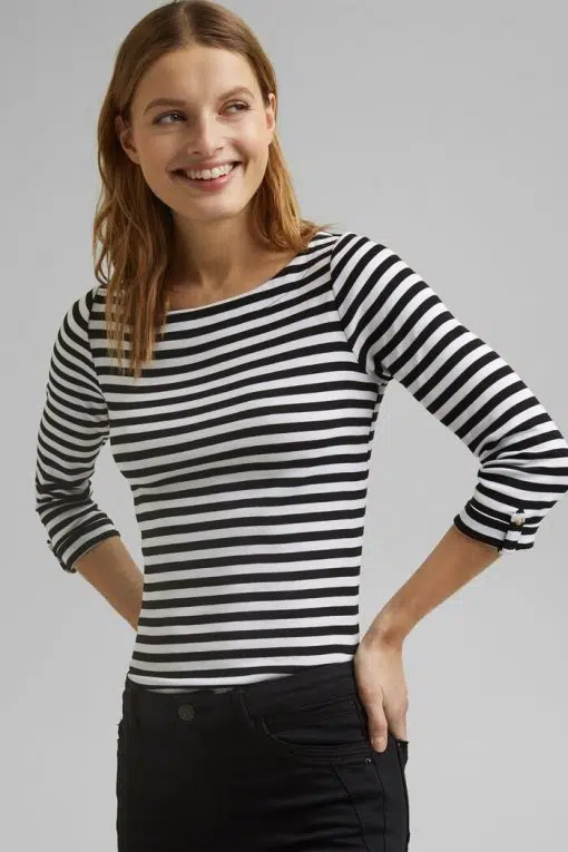 Esprit Stripe T-shirt Black