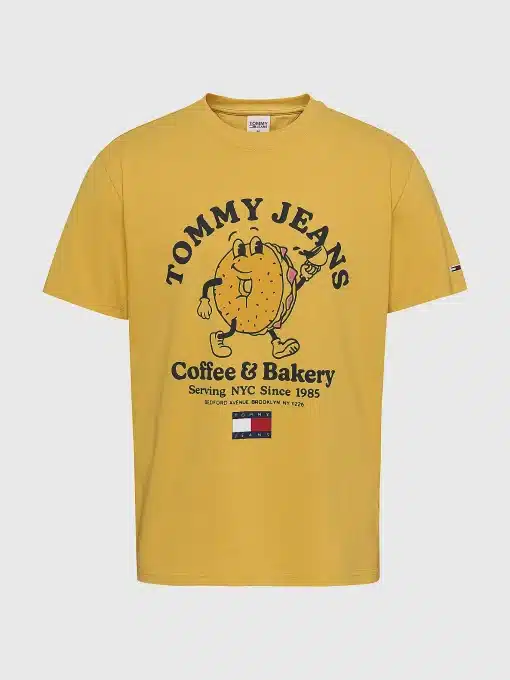 Tommy Jeans Bagel Print T-shirt Yellow