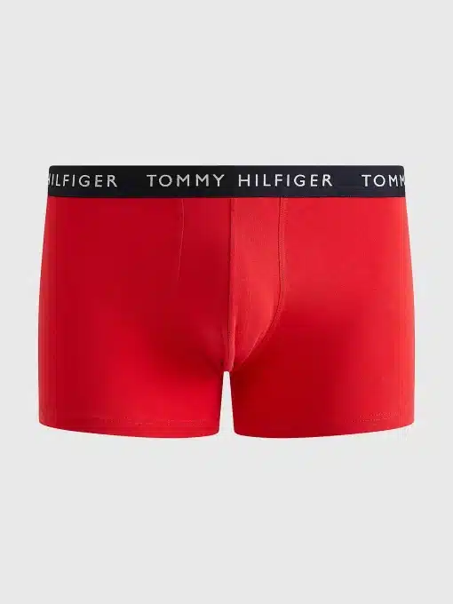 Tommy Hilfiger 3-Pack Essential Logo Waistband Trunks Twilight In/Red Alert/Hawiian Coral