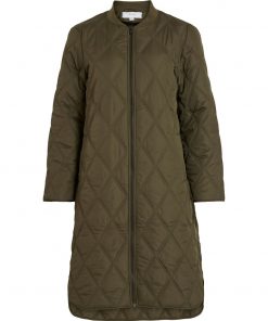 Vila Quila New Highlow Quilted Jacket Forest Night