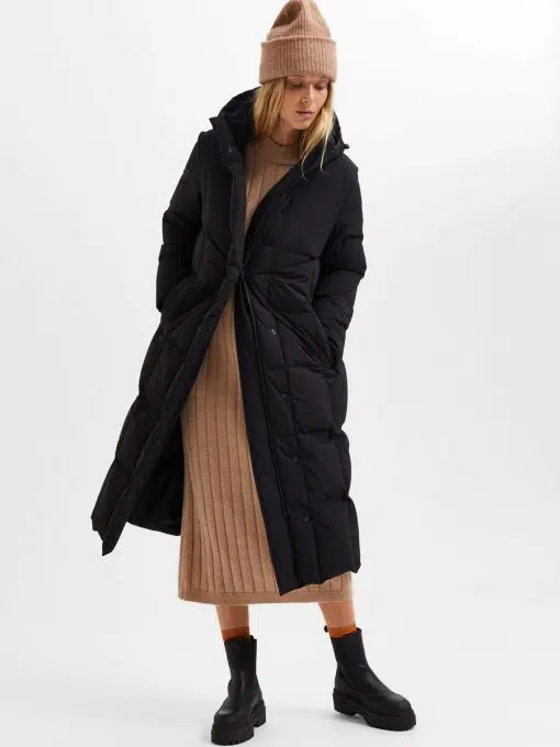Selected Femme Nita Long Coat Black