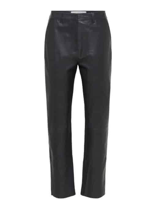 Selected Femme Marie Leather Pants Black