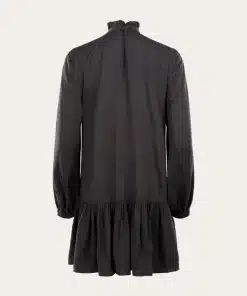 Knowledge Cotton Apparel A-Shape Tencel Volume Dress Black Jet