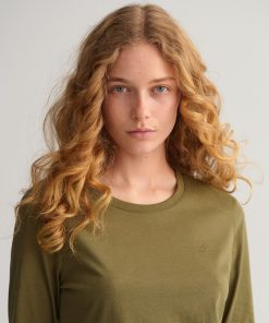 Gant Woman Original Ls T-shirt Hunter Green