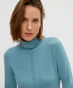 Comma, Rollneck Pullover Turquoise Blue