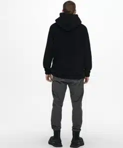 Only & Sons Remy Teddy Hoodie Black