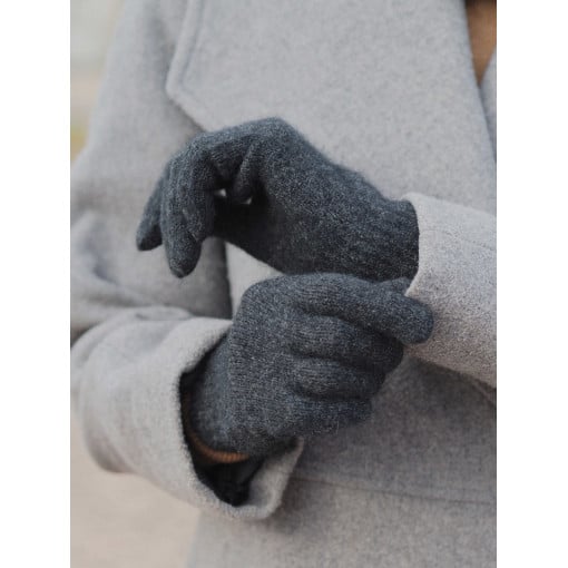 Sauso Onni Unisex Knitted Gloves Charcoal Grey
