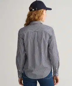 Gant Woman Broadcloth Striped Shirt Classic Blue