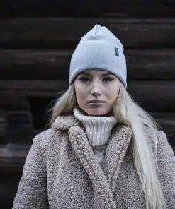 Superyellow Amalia Merino Wool Beanie Icy Grey