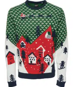 Only & Sons Xmas Landscape Knit Green