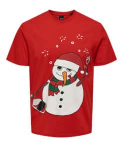 Only & Sons Christmas Tee Red
