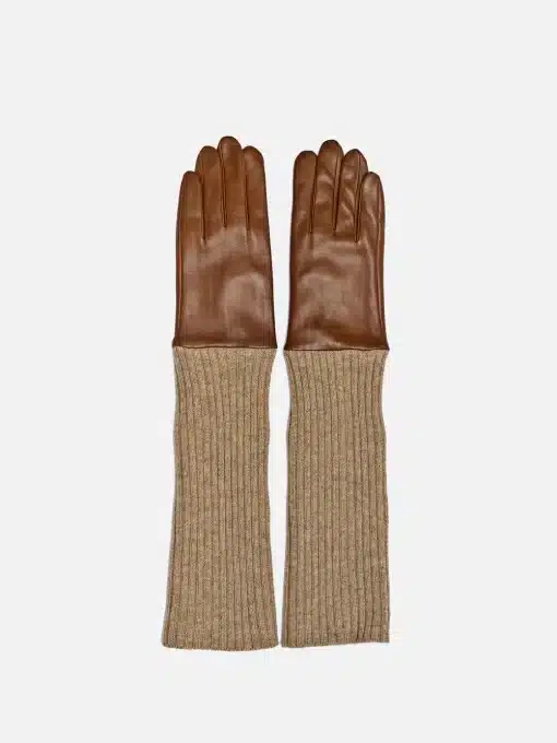 RE:DESIGNED Adda Leather Gloves Cognac