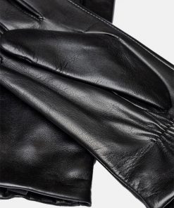 RE:DESIGNED Stacey Plain Leather Gloves Black