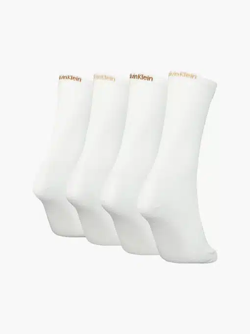 Calvin Klein 4 Pack Crew Socks Gift Set White