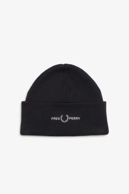 Fred Perry Graphic Beanie Black