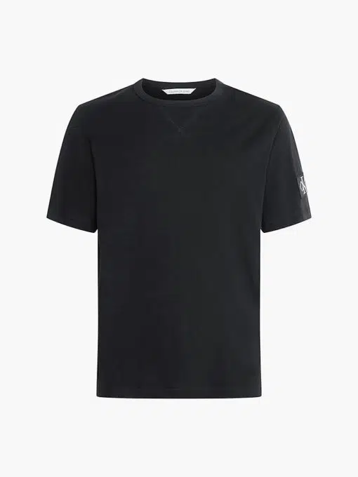 Calvin Klein Monologo Sleeve Badge T-shirt Black