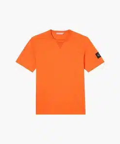 Calvin Klein Monologo Sleeve Badge T-shirt Coral Orange