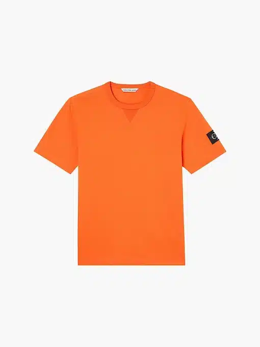 Calvin Klein Monologo Sleeve Badge T-shirt Coral Orange