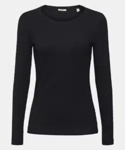 Esprit Ribbed Ls T-shirt Black