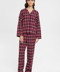 Esprit Flannel Pyjama Bordeaux Red