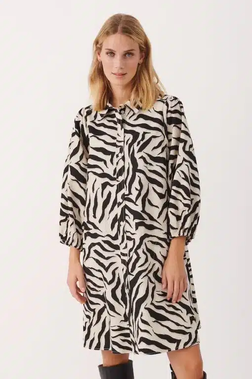 Part Two Eleina Dress Zebra Print