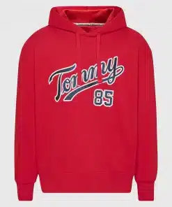 Tommy Jeans Relaxed College 85 Hoodie Deep Crimson