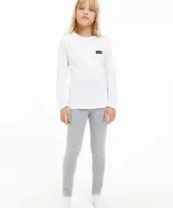 Calvin Klein Girls Pyjama Set White/Grey