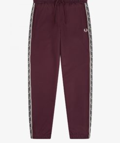 Fred Perry Taped Panel Track Pants Oxblood