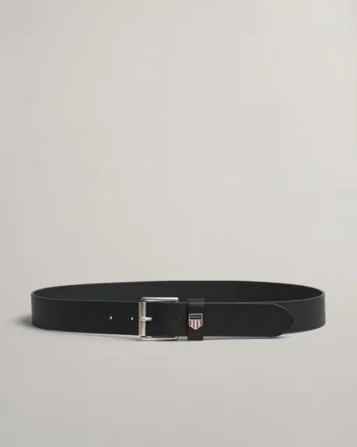 Gant Retro Shield Leather Belt Black