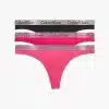 Calvin Klein 3-Pack Thong Radiant Cotton Pink Splendor/Briar Rose/Black