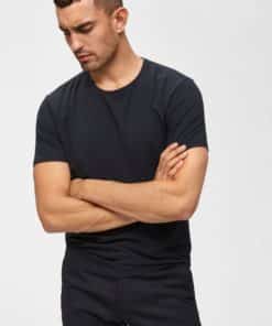Selected Homme New Pima O-Neck Black