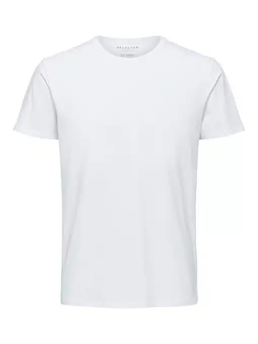Selected Homme New Pima O-Neck Bright White