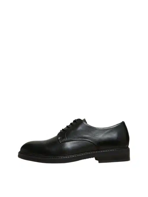 Selected Homme Blake Leather Derby Shoes Black