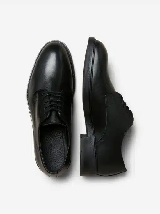 Selected Homme Blake Leather Derby Shoes Black