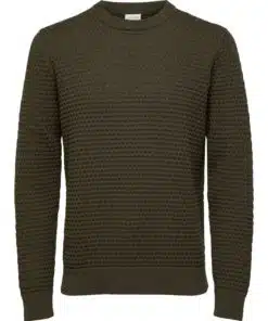 Selected Homme Remy Structure Knit Forest Night