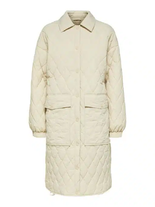 Selected Femme Mia Quilted Coat Sandshell