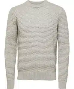 Selected Homme Remy Structure Knit Ghost Gray