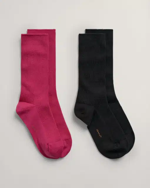 Gant Woman Merino Wool Socks 2-Pack Gift Box Raspberry Red