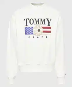 Tommy Jeans Boxy Luxe Crew Ancient White