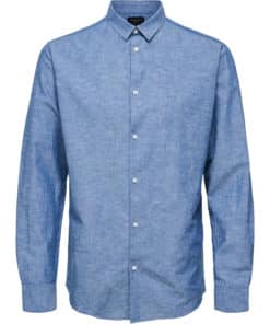 Selected Homme New Linen Shirt Blue
