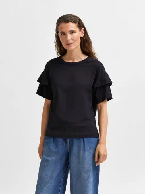 Selected Femme Rylie Florence Tee Black