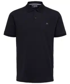 Selected Homme Dante SS Polo Black